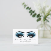 Makeup Artist Eyebrow Lashes Extension Blue Marine Visitekaartje (Staand voorkant)