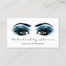 Makeup Artist Eyebrow Lashes Extension Blue Marine Visitekaartje