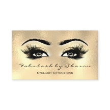 Makeup Artist Eyebrow Lashes Extension Glass Gold