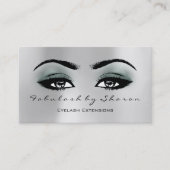Makeup Artist Eyebrow Lashes Extension Grey Blauwg Visitekaartje (Voorkant)
