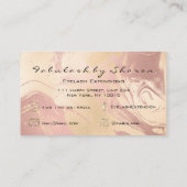 Makeup Artist Eyebrow Lashes Extension Marble Gold Visitekaartje (Achterkant)