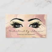 Makeup Artist Eyebrow Lashes Extension Marble Gold Visitekaartje (Voorkant)
