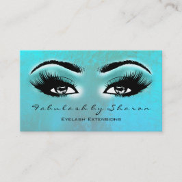 Makeup Artist Eyebrow Lashes Extension Ocean Blue Visitekaartje