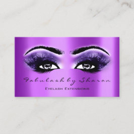 Makeup Artist Eyebrow Lashes Extension Paars Visitekaartje