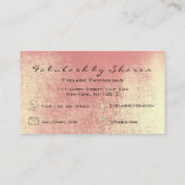 Makeup Artist Eyebrow Lashes Extension Peach Gold Visitekaartje (Achterkant)