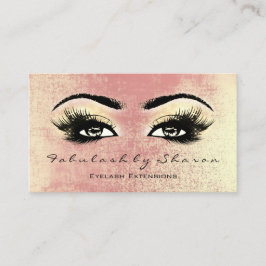 Makeup Artist Eyebrow Lashes Extension Peach Gold Visitekaartje