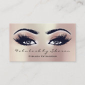 Makeup Artist Eyebrow Lashes Extension Pink Peach Visitekaartje (Voorkant)
