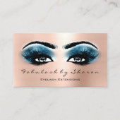 Makeup Artist Eyebrow Lashes Extension Roos Blue Visitekaartje (Voorkant)
