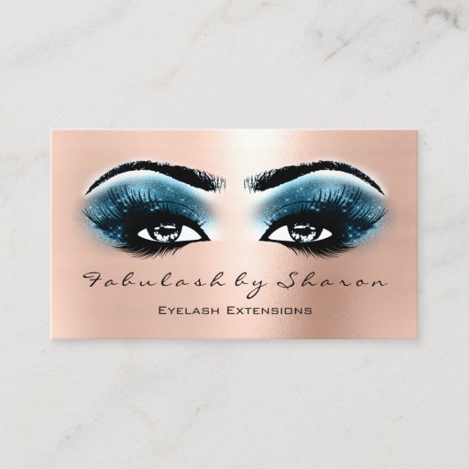 Makeup Artist Eyebrow Lashes Extension Roos Blue Visitekaartje (Voorkant)