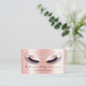 Makeup Artist Eyebrow Lashes Extension Roos Coral Visitekaartje (Staand voorkant)