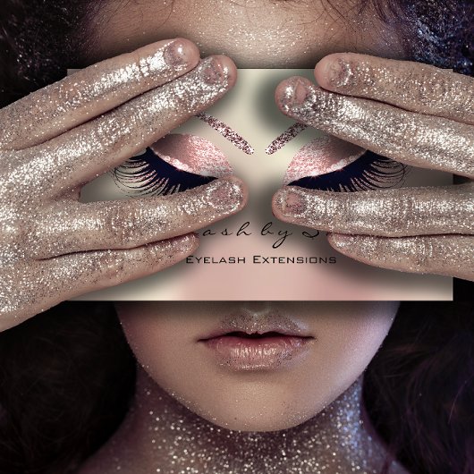 Makeup artist Eyebrow Lashes Extension Roos Glam Visitekaartje