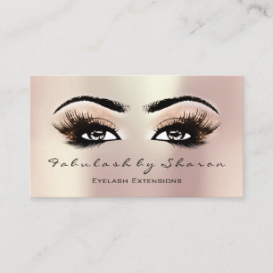 Makeup Artist Eyebrow Lashes Extension Roos Gold Visitekaartje