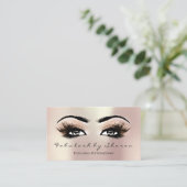 Makeup Artist Eyebrow Lashes Extension Roos Gold Visitekaartje (Staand voorkant)