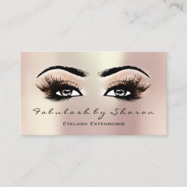 Makeup Artist Eyebrow Lashes Extension Roos Gold Visitekaartje