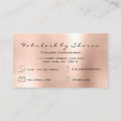 Makeup Artist Eyebrow Lashes Extension Roos Gold Visitekaartje (Achterkant)