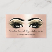 Makeup Artist Eyebrow Lashes Extension Roos Gold Visitekaartje (Voorkant)