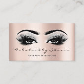 Makeup Artist Eyebrow Lashes Extension Roos Grey Visitekaartje (Voorkant)