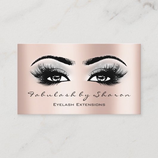 Makeup Artist Eyebrow Lashes Extension Roos Grey Visitekaartje (Voorkant)