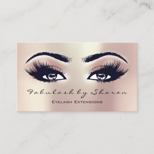 Makeup Artist Eyebrow Lashes Extension Roos Pearl Visitekaartje (Voorkant)