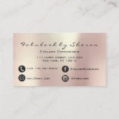 Makeup Artist Eyebrow Lashes Extension Roos Pearl Visitekaartje (Achterkant)