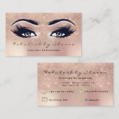 Makeup Artist Eyebrow Lashes Extension Roos Spark Visitekaartje (Voorkant / Achterkant)
