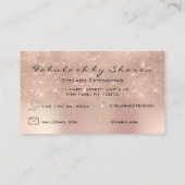 Makeup Artist Eyebrow Lashes Extension Roos Spark Visitekaartje (Achterkant)