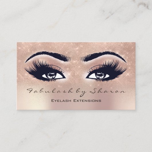 Makeup Artist Eyebrow Lashes Extension Roos Spark Visitekaartje (Voorkant)