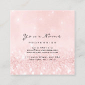 Makeup Artist Eyebrow Ooglak Glitter Roze Powder Vierkante Visitekaartje (Achterkant)