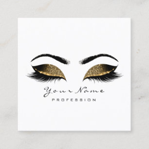 Makeup Artist Eyebrow Ooglobas White Glitter Wax Vierkante Visitekaartje