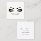 Makeup Artist Eyebrow Ooglobas White Glitter Wax Vierkante Visitekaartje (Voorkant / Achterkant)