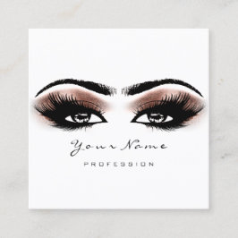 Makeup Artist Eyebrow Roos Lashes White Square Vierkante Visitekaartje