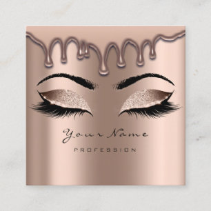 Makeup Artist Eyebrow Wax Lash Glitter Pink Drives Vierkante Visitekaartje