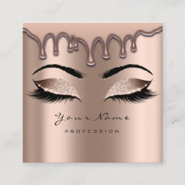 Makeup Artist Eyebrow Wax Lash Glitter Pink Drives Vierkante Visitekaartje