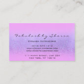 Makeup Artist Eyebrows Lash Pink Blue Navy Visitekaartje (Achterkant)