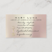 Makeup Artist Eyebrows Lashes Blush Roos Gold Visitekaartje (Achterkant)