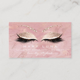 Makeup Artist Eyebrows Lashes Extensi Pink Glitter Visitekaartje