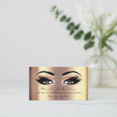 Makeup Artist Eyebrows Lashes Gold Esthetician Visitekaartje (Staand voorkant)