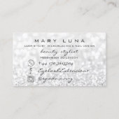 Makeup Artist Eyebrows Lashes Gray Silver Gray Lux Visitekaartje (Achterkant)