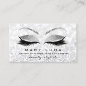 Makeup Artist Eyebrows Lashes Gray Silver Gray Lux Visitekaartje (Voorkant)