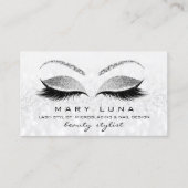 Makeup Artist Eyebrows Lashes Gray Silver Gray Visitekaartje (Voorkant)