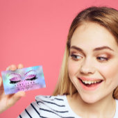 Makeup Artist Eyebrows Lashes ombre Pink Glitter Visitekaartje
