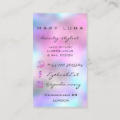 Makeup Artist Eyebrows Lashes ombre Pinky Glitter Visitekaartje (Achterkant)