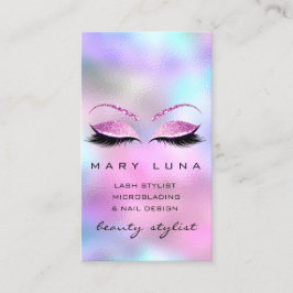 Makeup Artist Eyebrows Lashes ombre Pinky Glitter Visitekaartje