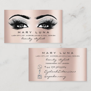 Makeup Artist Eyebrows Lashes Peach Roos Grey Visitekaartje
