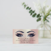 Makeup Artist Eyebrows Lashes Pink Esthetician Visitekaartje (Staand voorkant)