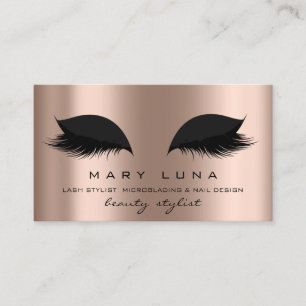 Makeup Artist Eyebrows Lashes Roos Gold Black Visitekaartje