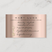 Makeup Artist Eyebrows Lashes Roos Gold Black Visitekaartje (Achterkant)