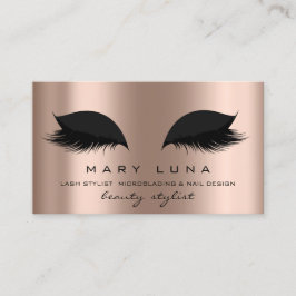 Makeup Artist Eyebrows Lashes Roos Gold Black Visitekaartje