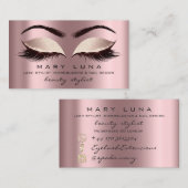 Makeup Artist Eyebrows Lashes Roos Social Visitekaartje (Voorkant / Achterkant)