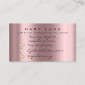 Makeup Artist Eyebrows Lashes Roos Social Visitekaartje (Achterkant)